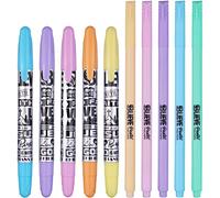 BLIEVE Aesthetic Highlighters and Gel Pens And Soft Tip, No Bleed Dry Fast Easy to Hold, for Bible Journaling Planner Notes School Office Supplies (Pastel, 10 Pack)