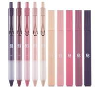 BLIEVE - Aesthetic Highlighters and Gel Pens with Black Ink And Soft Tip, No Bleed Dry Fast Easy to Hold, for Bible Journaling Planner Notes School Office Supplies 10 pack (Morandi)