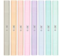 BLIEVE Bible Highlighters No Bleed Through, Pastel Colors, Dual Tip, 8 Pack