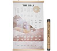BLIEVE - Books Of The Bible Poster Canvas With Magnetic Poster Hanger, Bible Reading Tracker Year In The Bible, Biblical Planner Chart and Timeline Bible Study Supplies, Christian Gifts (Mount Horeb,