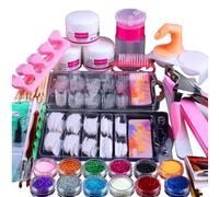 BLIFF Acrylic Nail Kit for Beginners - 12 Glitter Acrylic Powder, Professional Nail Art Decoration DIY Tool Supplies for Beginners