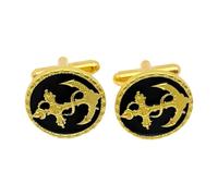 BLIKEJIN Men Metal Cufflinks Golden Anchor Retro Exquisite Business Style Ceremony Banquet Graduation Formal Shirt Accessories