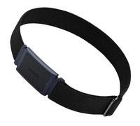 BlikWyt Compatible with Amazfit Helio Strap Bicep Band, Adjustable Solo Loop Arm Strap with Pre-Installed 22mm Pins, Lightweight Breathable Stretch Armband (No Case Included) (Black)
