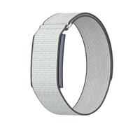 BlikWyt Nylon Loop Compatible with Amazfit Helio Strap Band, Breathable Soft Sport Hook and Loop Wristband with Overlay Covered Design (White)