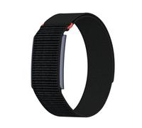 BlikWyt Nylon Loop Compatible with Amazfit Helio Strap Band, Breathable Soft Sport Hook and Loop Wristband with Overlay Covered Design (Black)
