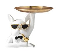 Blind, and Candy Statue - Cute Butler Dogs with Tray for Bathroom Toilet, Bedside Table, Desks