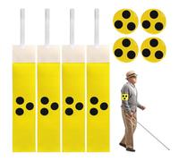 Blind Badge Set, Contains 4 Blind Badges + 4 Blind Wristbands Suitable for Visually Impaired Visually Impaired Aids Blindness, Vision Loss