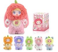 Blind Box Interesting Fruits Series Plush - 3 Expressions Adorable Mystery Plush Toys for Collectors - 7.1IN Random Surprise Doll with Unique Designs, 6PCS (No Repeat Doll)