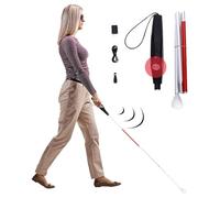 Blind Cane, Intelligent Telescopic Walking Stick, Electronic Voice Obstacle Detection, Aluminum Alloy Reflective Folding Stick for the Visually Impaired