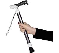 Blind Cane, Telescopic Blind Cane "T"-Shaped Folding Cane Walking Aid