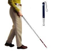 Blind Cane, Telescopic Titanium Alloy Blind Cane with Roller Head Reflective Storage Bag Multiple Sizes(A,128cm/50in)