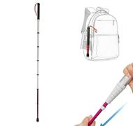 Blind Cane, Telescopic Walking Cane Titanium Alloy Reflective Roller Head Multiple Sizes(128cm(50in))