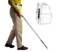 Blind Cane, Titanium Retractable Blind Cane Reflective Roller Head 118-150cm With Optional Tips(A,128cm/50in)