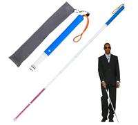 Blind Cane Walking Stick, Portable Aluminium Alloy Blind Walking Stick, 12-51 Inch Telescoping Cane with Nylon Hanging Rope for Mobility Aids Assist Tool.