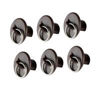 Blind Channel End Cover Plugs ABS Bottom Track Hardware, Brown | Set of 6 with Pull Loop Design for Shade Renewal Tasks Home