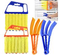 Blind Cleaner, 4 PCS in 2 Types Venetian Blind Cleaner Tool, Removable Numerous Heads Blind Duster, Durable Reusable Blind Cleaners for Wooden Blinds Fans Car Vents Air Conditioner Vents