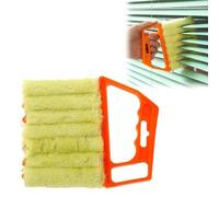 Blind Cleaner, Blind Duster Venetian Blind Cleaner Tool with 7 Roller System Deep Cleaning for Vertical Windows Blind Cleaners for Wooden Blinds Plastic Blinds and Air Conditioner (orange)