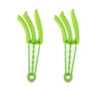 Blind Cleaner Tool with Three Cleaning Arms, 1/2/4pcs Window Blind Cleaner Duster Brush for Window Blinds Air Conditioner Car Vents, Microfiber Sleeves Duster (Green,2)