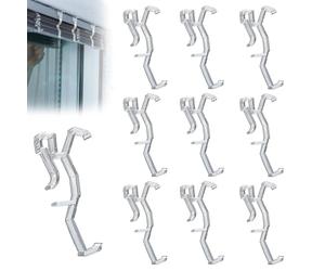 Blind Clips 10pcs Valance Clips Hidden Channel 2.5Inch Clear Window Blinds Hidden Clip Valance Blind Clips for Horizontal Mini Wood Blinds with 64mm in Width Retainer Holder