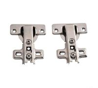 Blind Corner Cabinet Hinge Set, 90 Degree Concealed Angular Door Hinges for Kitchen Cabinets, Nickel-Plated Iron, 35mm Cup Diameter, 14-21mm Door Thickness