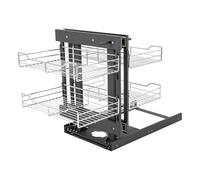 Blind Corner Cabinet Organizer, 4-Shelf Storage for 31.5" Kitchen, Soft Close, Space-Saving, Durable