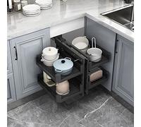 Blind Corner Cabinet Pull Out Organizer, Corner Kitchen Cabinet Pull Out Storage Rack Shelf 4 Aluminium Basket Corner Optimizer Pull Out Completely, Left Or Right Handed Open