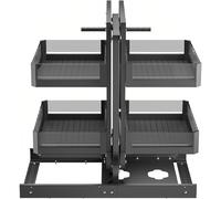Blind Corner Cabinet Pull Out Organizer, Extendable Shelf with 4 Adjustable Baskets, Storage Rack for Kitchen Cupboards