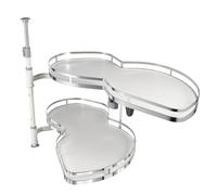 Blind Corner Cabinet Pull out Organizer, Kitchen Cabinet Blind Corner Pullout Organizer, 2 Tiers Swing Tray, for 33.86-inch/860mm Cabinet, Right Handed Open