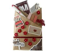 Blind Date with a Book for Book Lovers Gift Idea Literature Adventure Surprise Reading Creative Greeting Card with Bookmark Motif Folding Card Handmade Recycled Paper (A, 20 x 15)