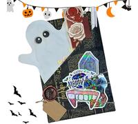 Blind Date with a Book Mystery Witch Ghost, Ghost Theme Halloween for Book Lovers Surprise Wrapped Novel Reading Fun Home Decoration Party Favor (Style 2)