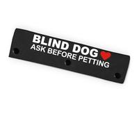 Blind Dog Ask Before Petting Pet Leash for Dogs, Funny Dog Leash Wrap for Pet Dog Lovers Owners Gift (Black)