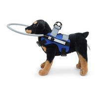Blind Dog Head Collar, Blind Dog Harness Guiding Device, Blind Dog Accessory, Adjustable for 4-10 kg Pets, Ring Diameter 22 cm, Collar Girth 28-40 cm, Chest Girth 32-45 cm, Aluminum SBR Foam Build