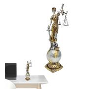 Blind Goddess in Justice Sculpture Justice Sculpture Blind Equity Statue Decoration Resin Miniature Goddess Figurine Hand Painted for Bedroom Home