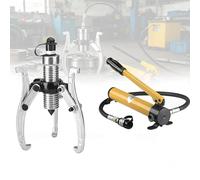 Blind Hole Bearing Puller Kit, Split Type Hydraulic Gear Puller with Removable Ejector Pin & Long Hose, Hydraulic Puller Set for Bearing Gear Pulley Hub Removal, Vertical/Horizontal 10T+ Hand Pump