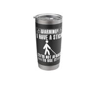 Blind I Have A Stick Funny Blindness Braille Stainless Steel Insulated Tumbler