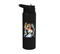 Blind Lady Justice Pop Art Lawyer Law Student Stainless Steel Insulated Water Bottle