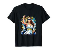 Blind Lady Justice Pop Art Lawyer Law Student T-Shirt