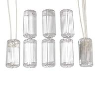 Blind Parts, Large 8 Pack Blind Tassels for All Horizontal Blinds. Clear Cylinder Design. Safety, Breakaway Tassel Breaks Open When Excess Pressure is Applied. For All Color Cords.