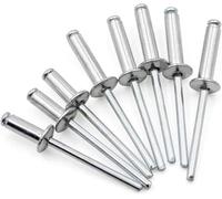 Blind Pop Rivets, Blind Rivets M4 Aluminium Mushroom Head Self Plugging 4mm x 5-30mm Pack of 100 Pcs(M4x8mm 100pcs)