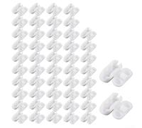 Blind Pull Cord Connector Clips, 10/30/50 Pcs, for Roller Roman Vertical Blinds, Plastic Ball Chain Fitting, White, Living Room Bedroom Kitchen(50pcs)