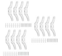 Blind Re-Fixing Clips, Clear Double Hole Window Blind Accessories, 12 Pack Repair Hardware with Screws for Blinds Replacement At Home Double Hole Repair Clips Window Replacement Vane Accessories Clear