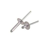 Blind Rivet， Aluminum Blind Rivets Large Cap Open End Flat Round Head M3.2 M4 M5 Pack of 20-40 pcs(M4X10(30pcs))