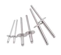 Blind Rivets 30/50Pcs Full Stainless Steel Large Flange Dome Head Blind Rivets(50Pcs,4x12x12 mm)