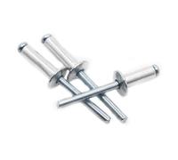 Blind Rivets Brass Blind Pop Rivets Aluminium Dome Head Round Break Mandrel M2.4-M6 5-25mm 70 Pcs(12mm,M5 10pcs)