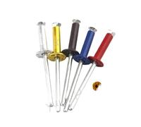 Blind Rivets Colorful Aluminum Pop Rivets M3.2 M4 M5 Wine Box Blind Open-End with Plum Blossom(Red,M5x25mm(50Pcs))