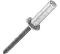 Blind Rivets with Closed End of 50 Pieces, Ø4.8x12mm - Aluminium Dome Head With Steel Mandrel, Sealed Pop Rivets
