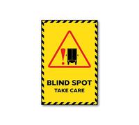 Blind Spot Car Sticker - Premium 3M Vinyl Safety Decal- Bubble-Free Application, Weatherproof & Fade Resistant - HGV, Lorry, Van, Bus, Motorhome & Horsebox Cyclist Safety Warning, UK Made