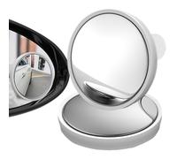 Blind Spot Mirror - 2 Piece Suction Cup Reversing Aid - 360 Degree Adjustable Vehicle Mirror for Blind Spot | For SUV Truck Automobile Parking Safety Traffic and Garage
