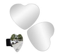 Blind Spot Mirror - 360 Degree Convex Wide Angle Rear View Mirror | Heart Shaped Stick on Accessories 2 Piece for Enhanced Safety Auxiliary Safety Parking Truck Automotive