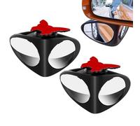 Blind Spot Mirror - 360 Degree Rotation Adjustable Accessories | 2 Piece Set with Clear Reflection & Secure Mount for Beginners Family Automotive Vehicle Indoor Outdoor Garage Truck SUV Car Rearview